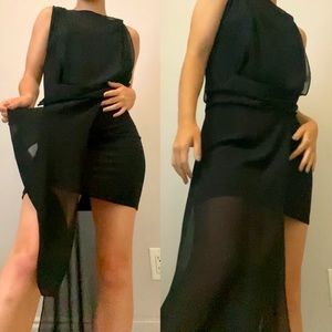 Black, Flowy Zara Woman dress // size XS
